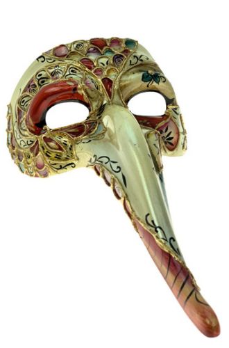 Venetian Songbird Zanni Half Mask