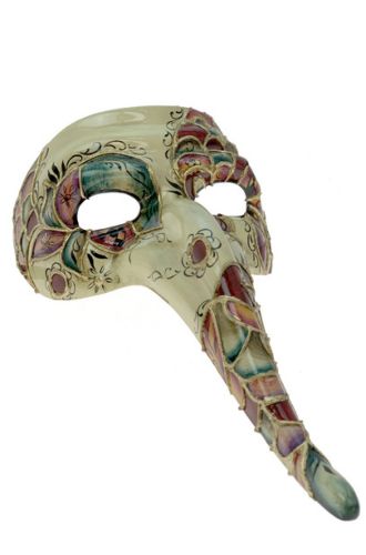 Venetian Fiore Zanni Half Mask