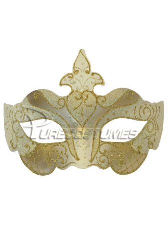 Colombina Fleur Venetian Mask (Gold)
