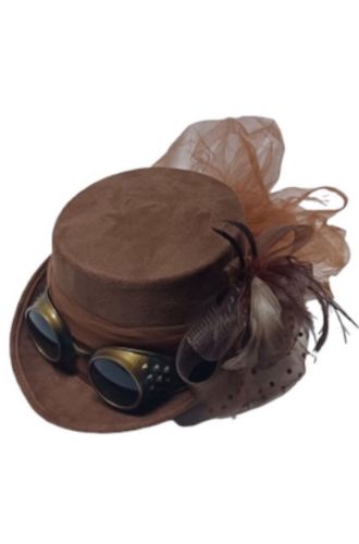 Fuss and Feathers Top Hat (Brown)