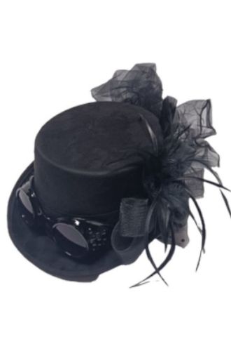 Fuss and Feathers Top Hat (Black)