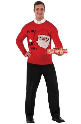 Red Santa Sweater Adult Costume