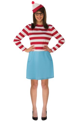 2018 Where's Waldo Wenda Adult Costume