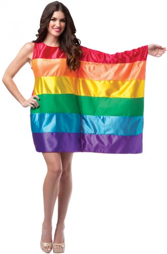Rainbow Flag Dress Adult Costume