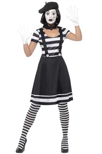 Lady Mime Artist Adult Costume