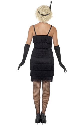 Short Flapper Dress Adult Costume (Black)