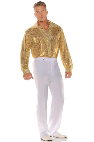 Gold Sequin Shirt Adult Costume