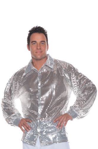 Silver Sequin Shirt Adult Costume