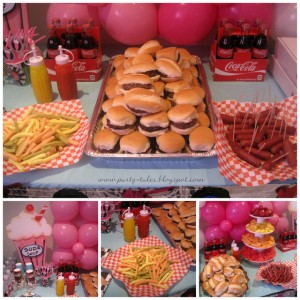 50s diner themed party food