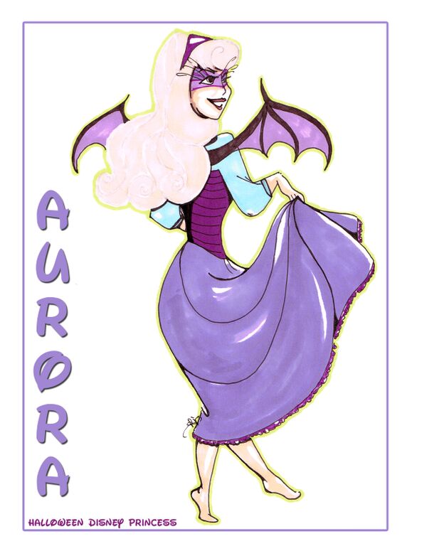 Aurora Dressed as a Dragon