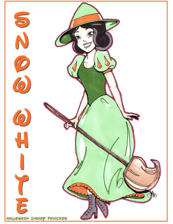 Snow White Dressed as Witch