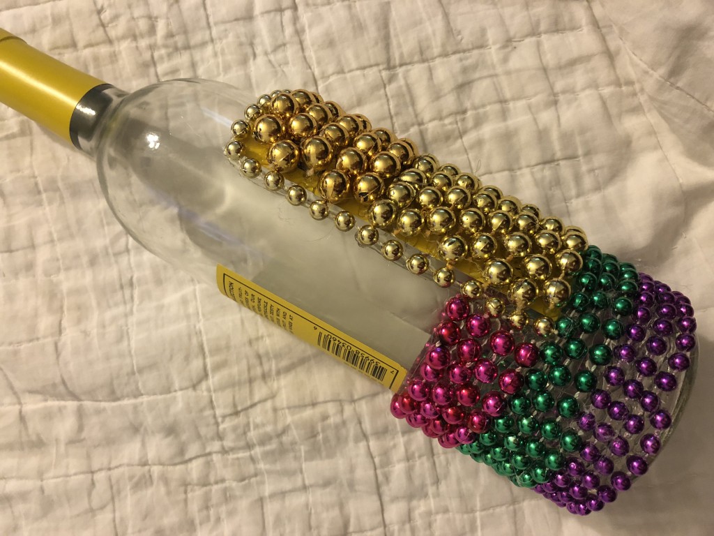 bottle during Mardi gras beads decorations crafts diy