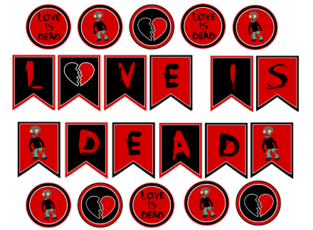 Free Zombie Valentine’s Day Party Printables
