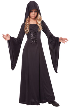 Hooded Robe Child Costume (Black/Black)