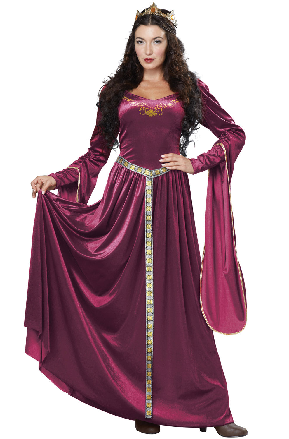 Lady Guinevere Adult Costume (Wine)