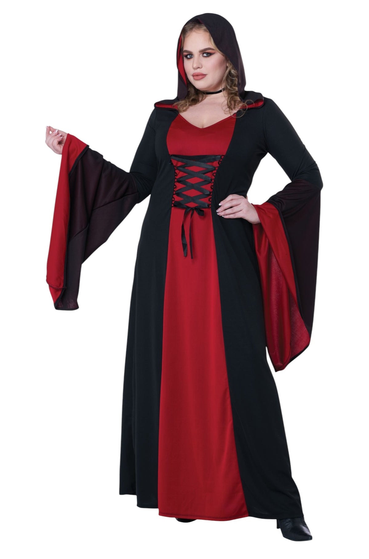 Deluxe Hooded Robe Plus Size Costume (Red)