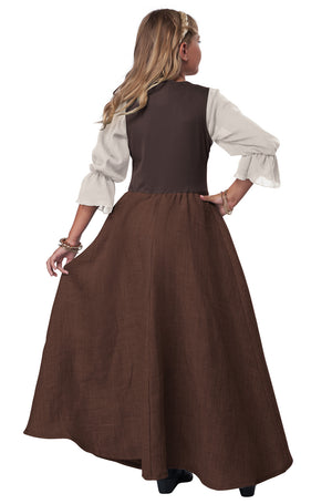 Renaissance Faire Dress Child Costume (Brown)