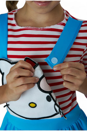 Hello Kitty Blue Overall Dress Child Costume