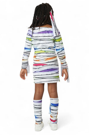 Neon Girl Mummy Child Costume