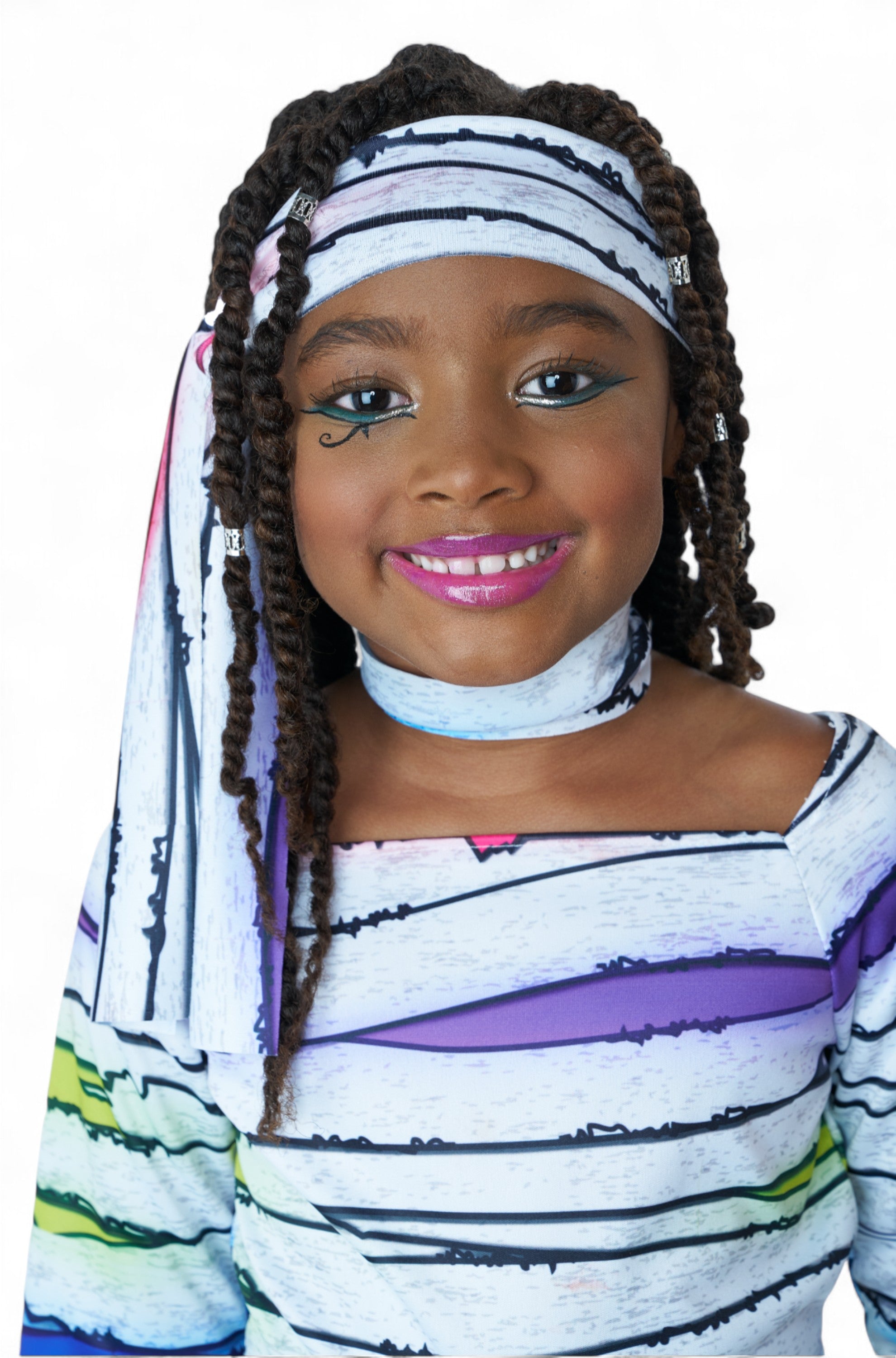 Neon Girl Mummy Child Costume
