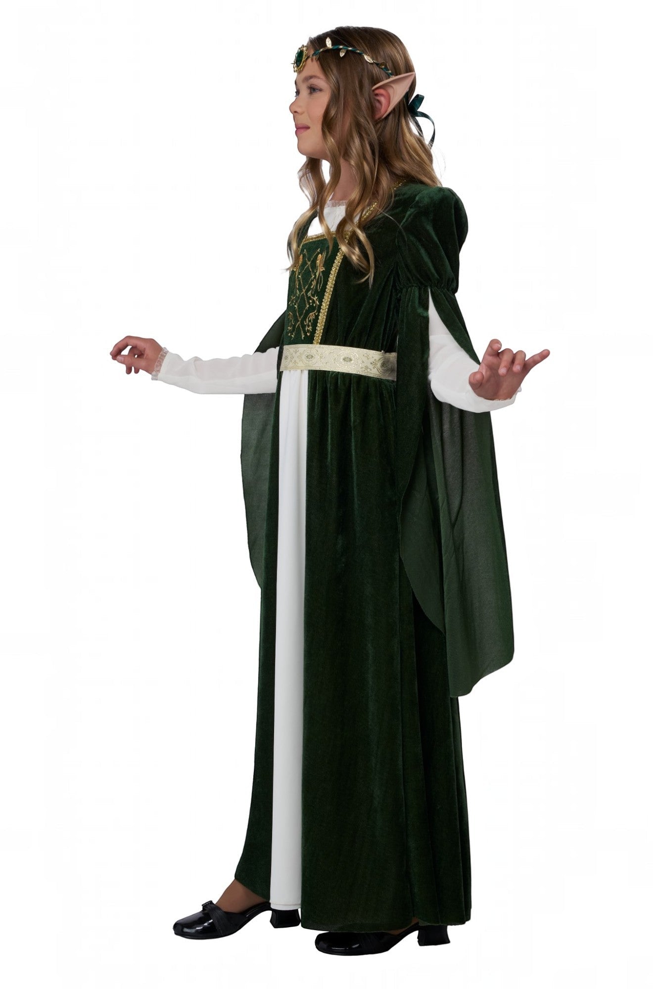 Elven Renaissance Princess Child Costume (Green)