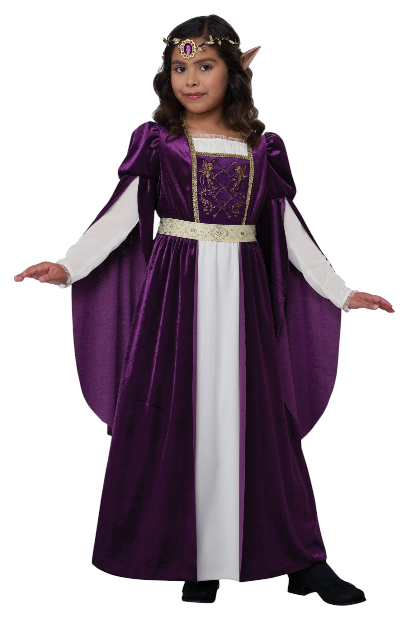 Elven Renaissance Princess Child Costume (Purple)
