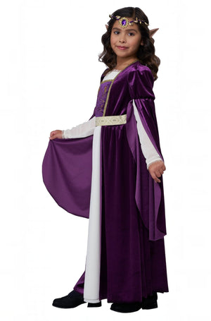 Elven Renaissance Princess Child Costume (Purple)