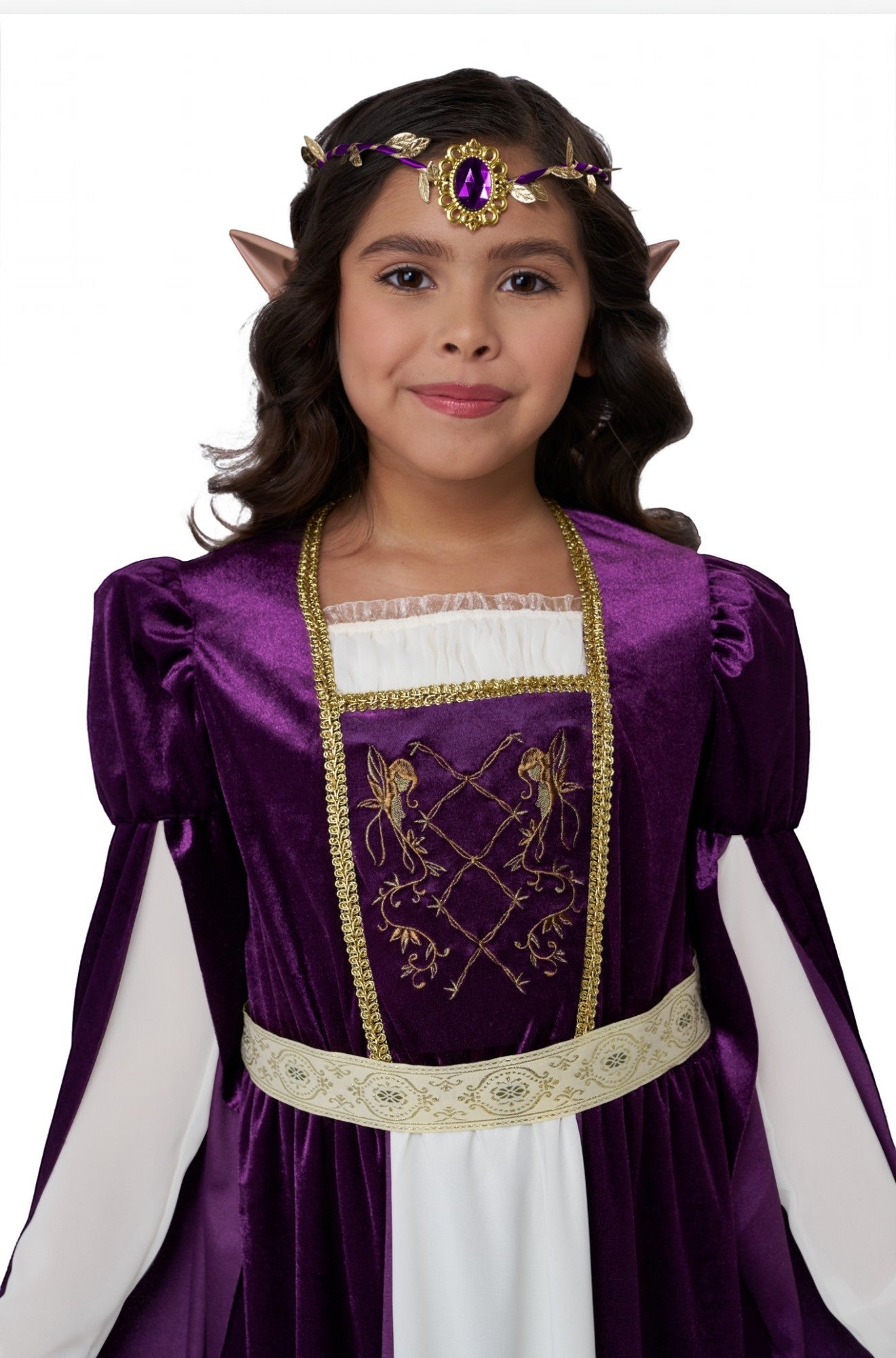 Elven Renaissance Princess Child Costume (Purple)