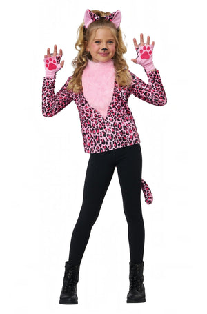 Pink Leopard Child Costume Dress-Up Set