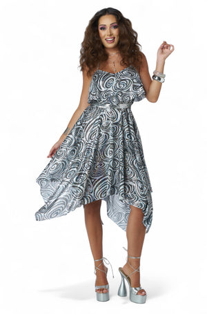Sequin Swirl 70's Disco Dress Adult Costume