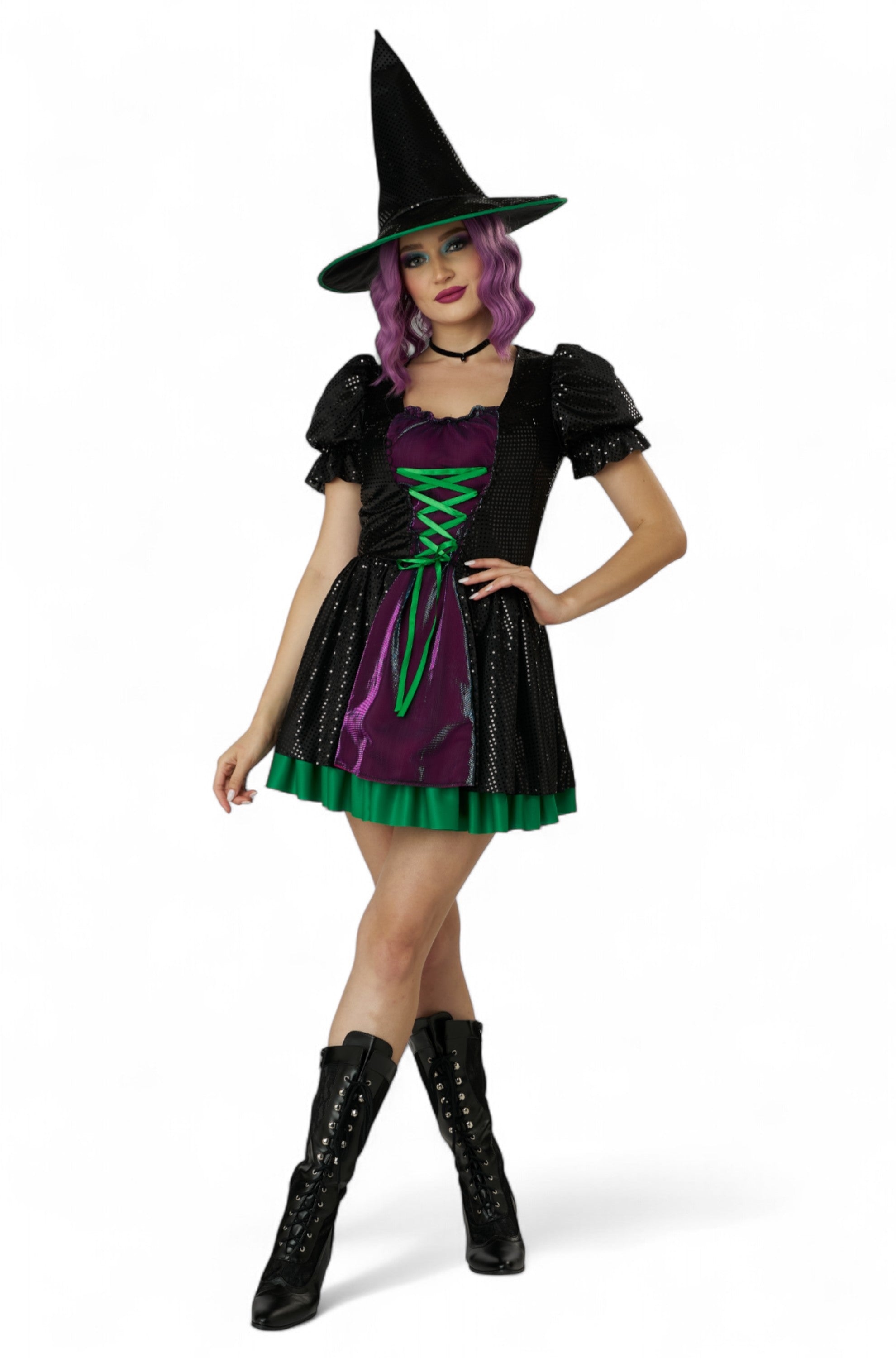 Black Shimmer Witch Adult Costume