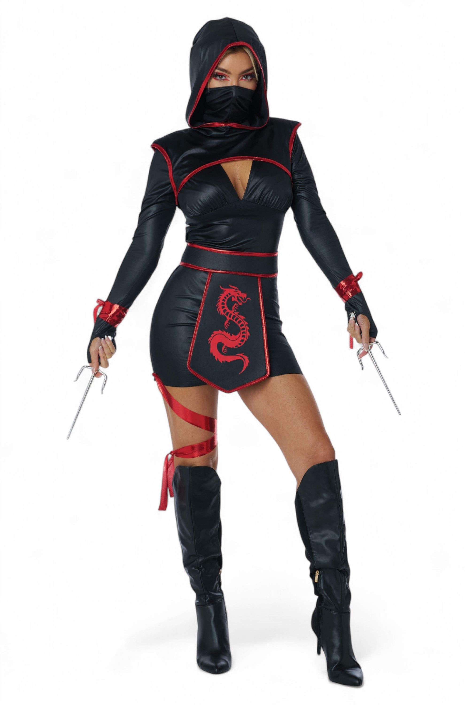 Red Fury Ninja Adult Costume