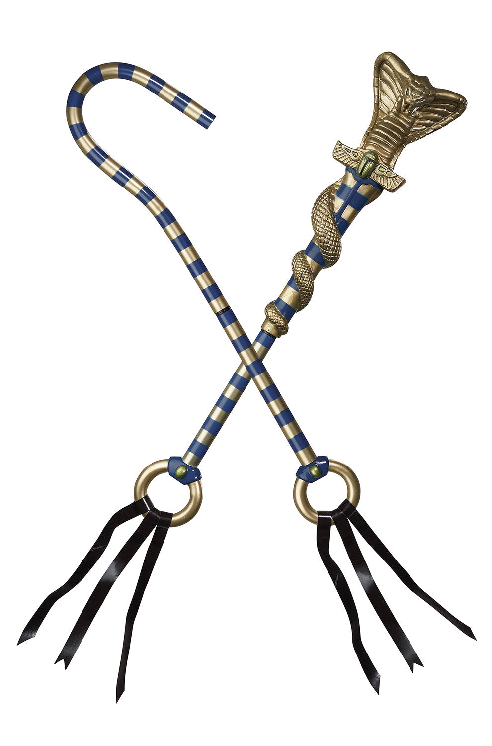 Egyptian Cobra/Pharaoh Scepter Set (Gold/Blue)
