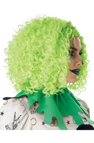Corkscrew Clown Curls Wig (Green)
