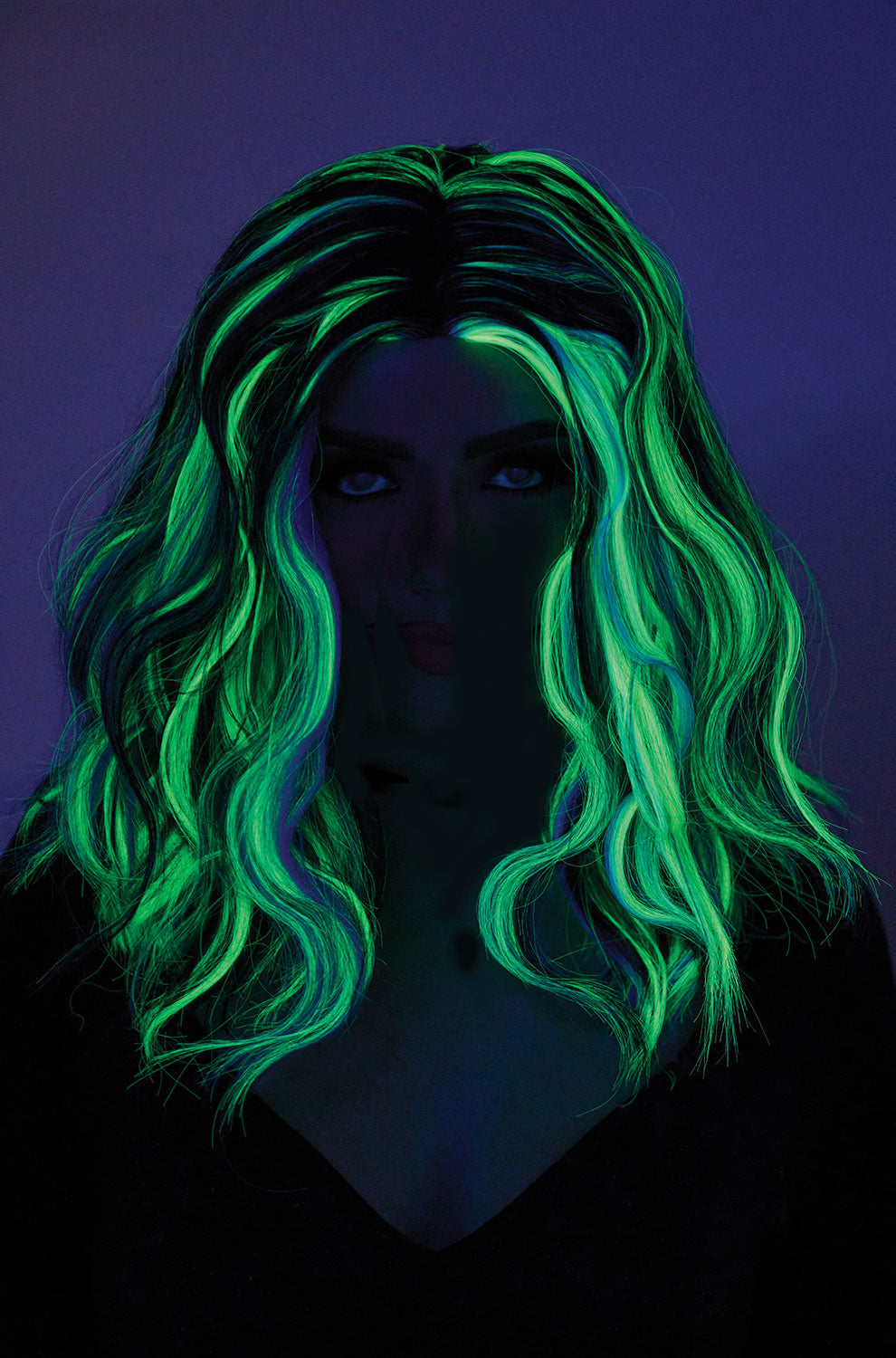 Neon Streaks Adult Wig