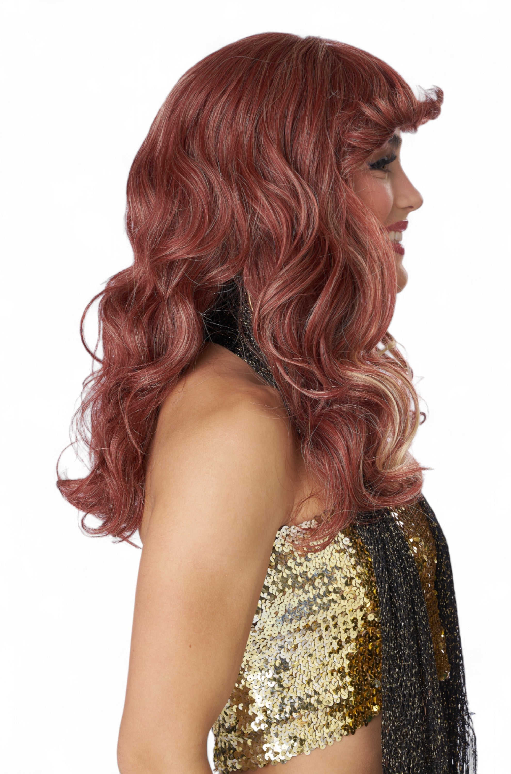 70's Disco Kitten Adult Wig (Auburn)