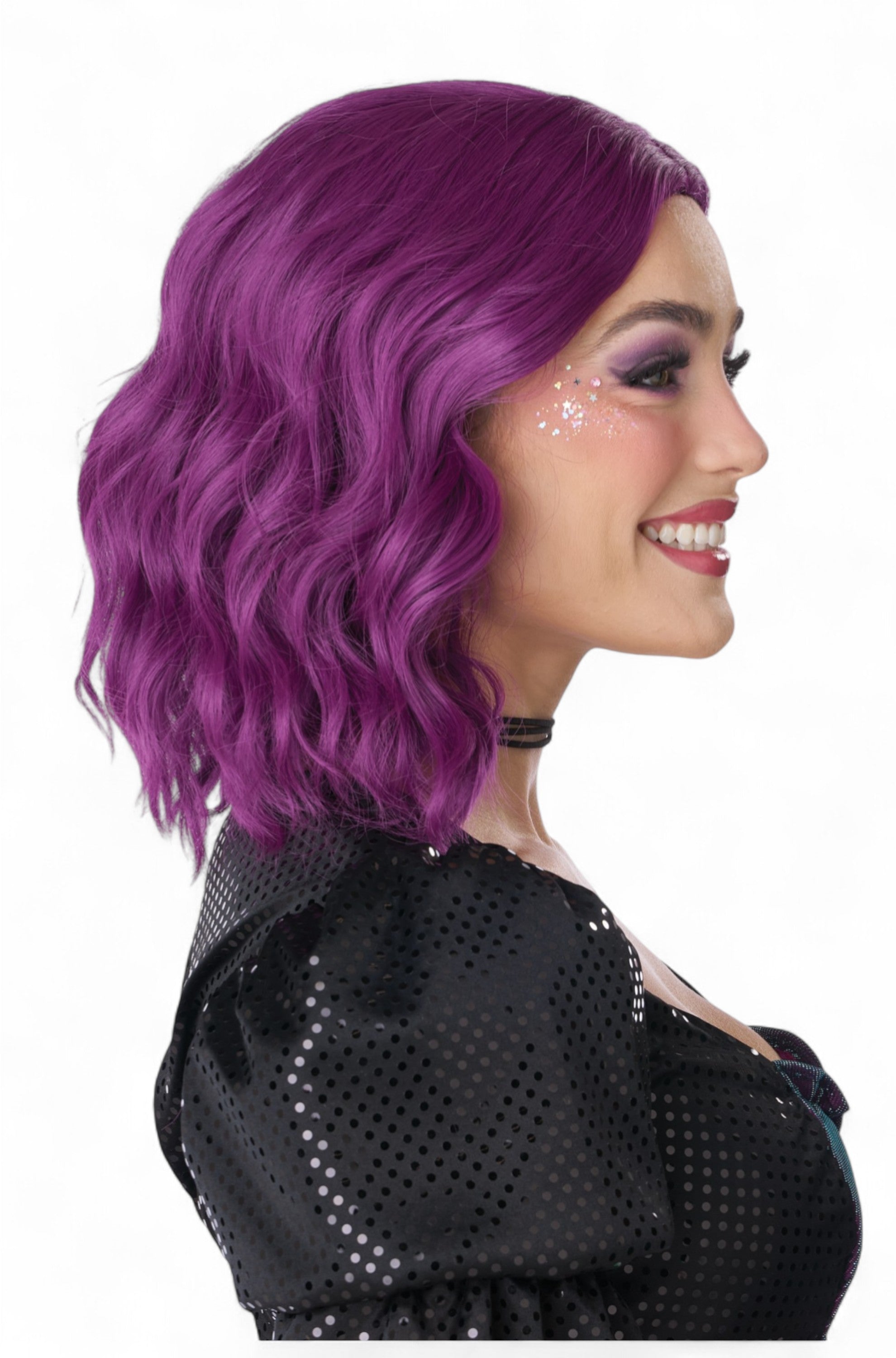 Short Wavy Bob Adult Wig (Violet)