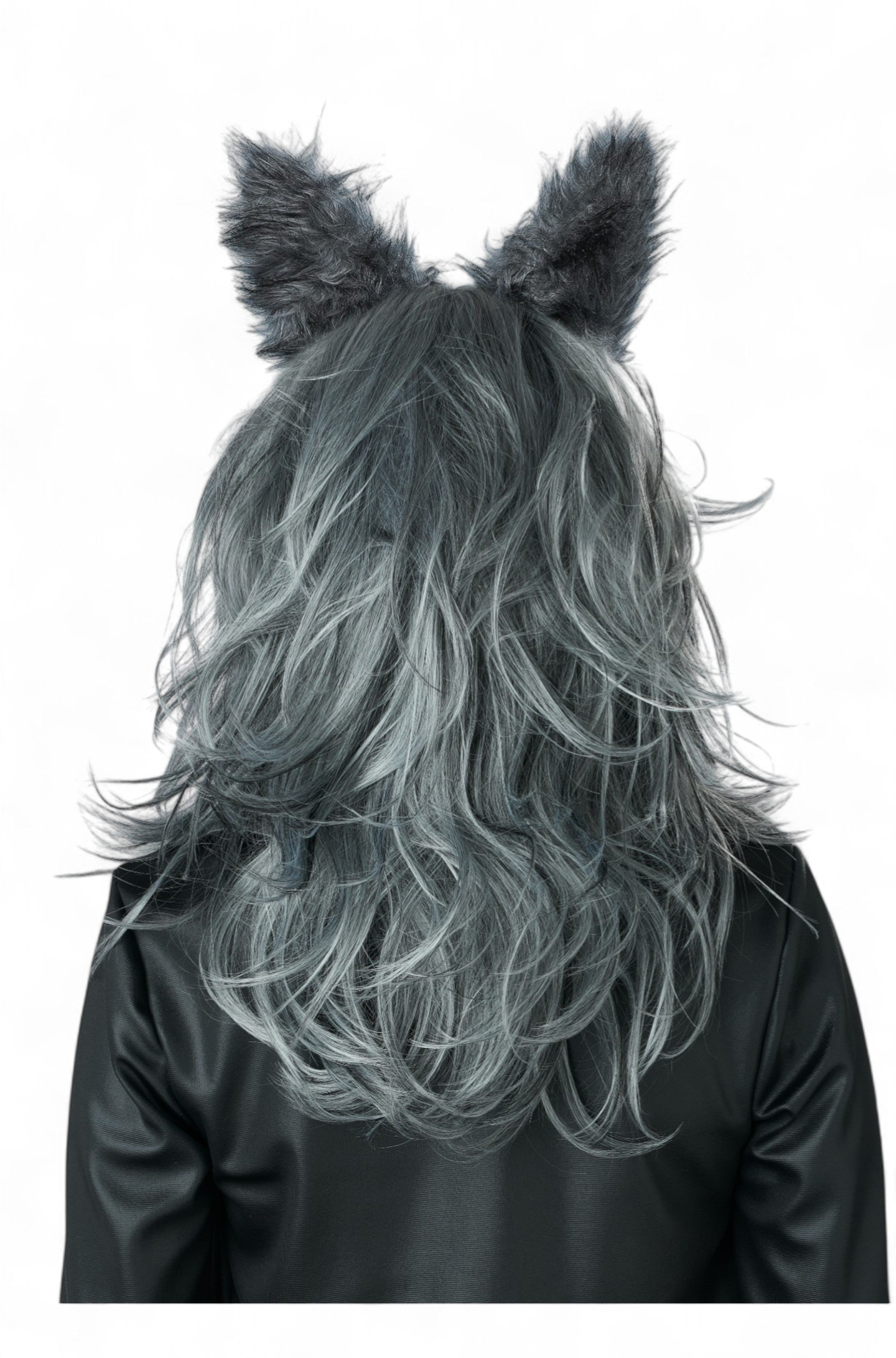 Lady Werewolf Adult Wig & Ears Set (Grey)