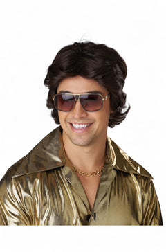 70's Feathered & Flashy Adult Wig