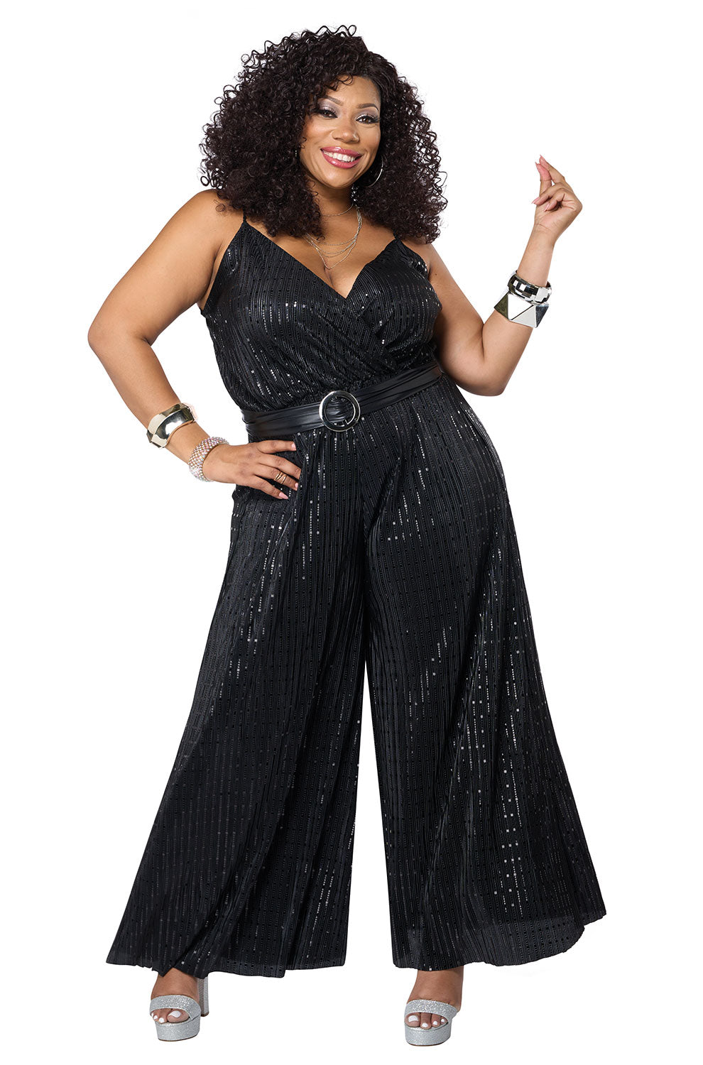 Let's Dance Disco Jumpsuit Plus Size Costume
