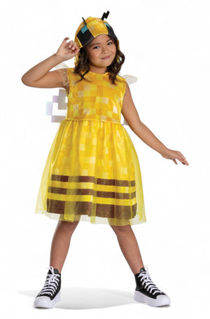 Minecraft Bee Hooded Dress Child Costume