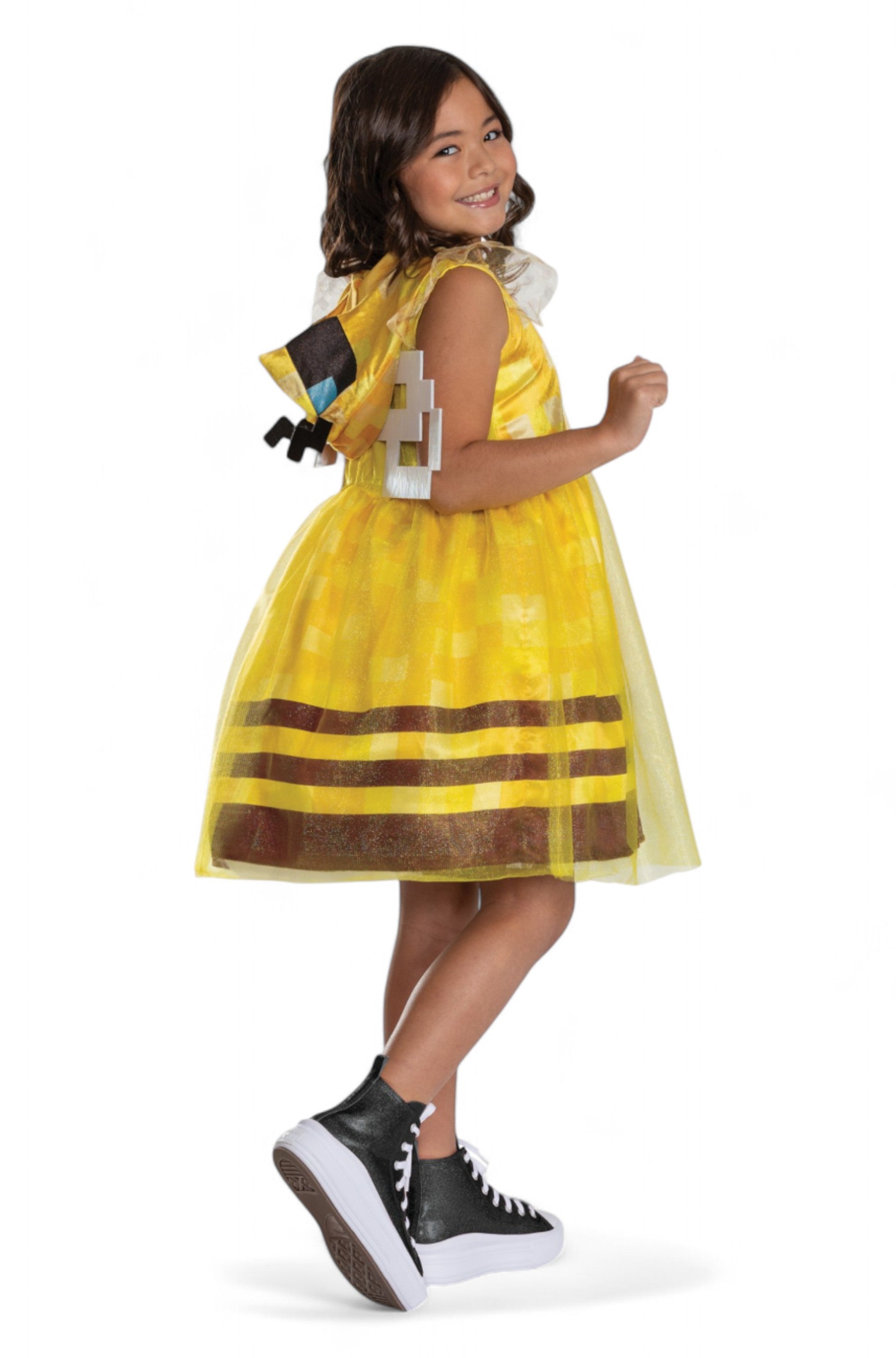 Minecraft Bee Hooded Dress Child Costume