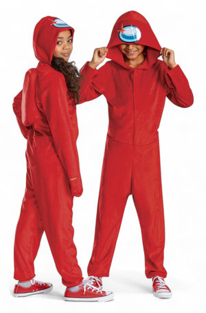 Red Impostor Hooded Jumpsuit Classic Child Costume