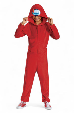 Red Impostor Hooded Jumpsuit Classic Child Costume