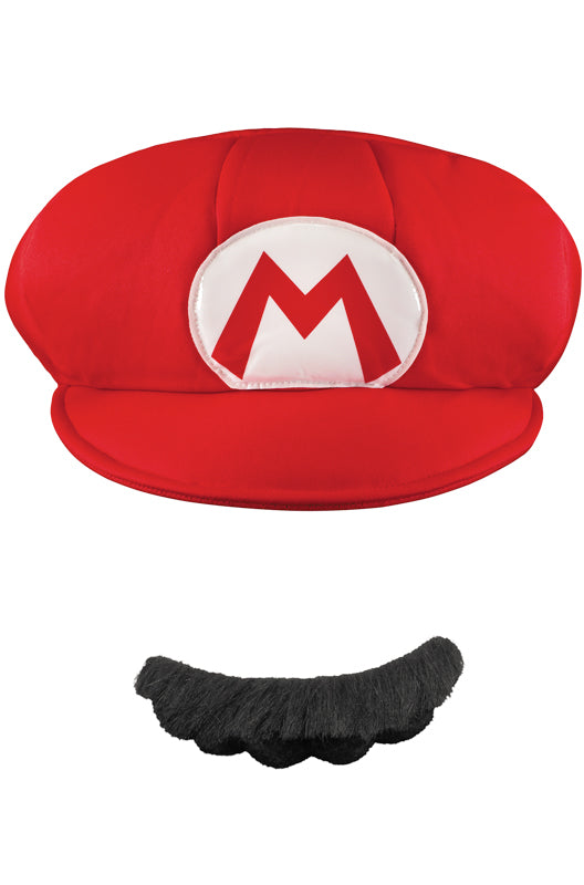 Mario Adult Hat and Moustache