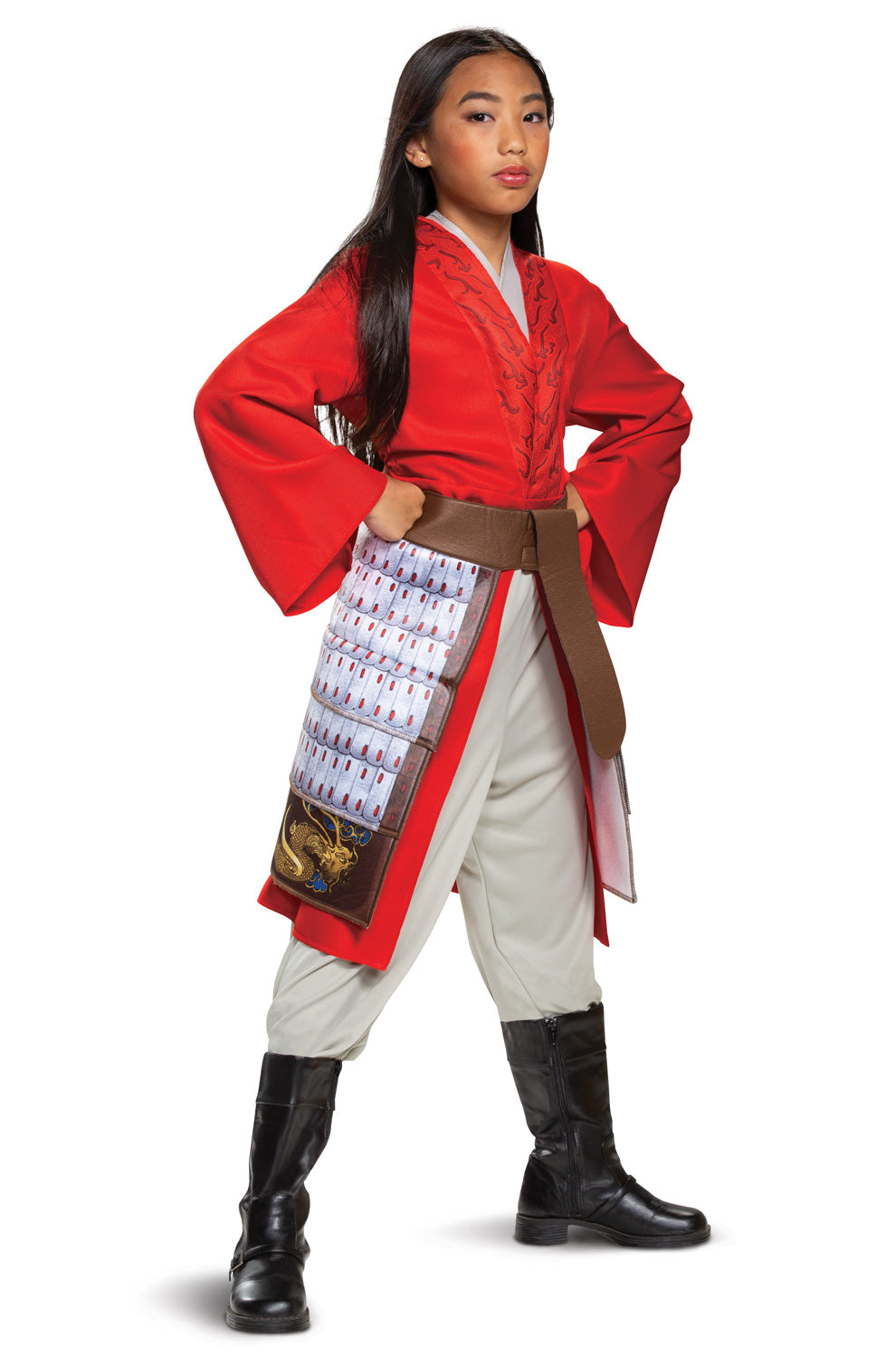 Mulan Hero Red Dress Deluxe Child Costume