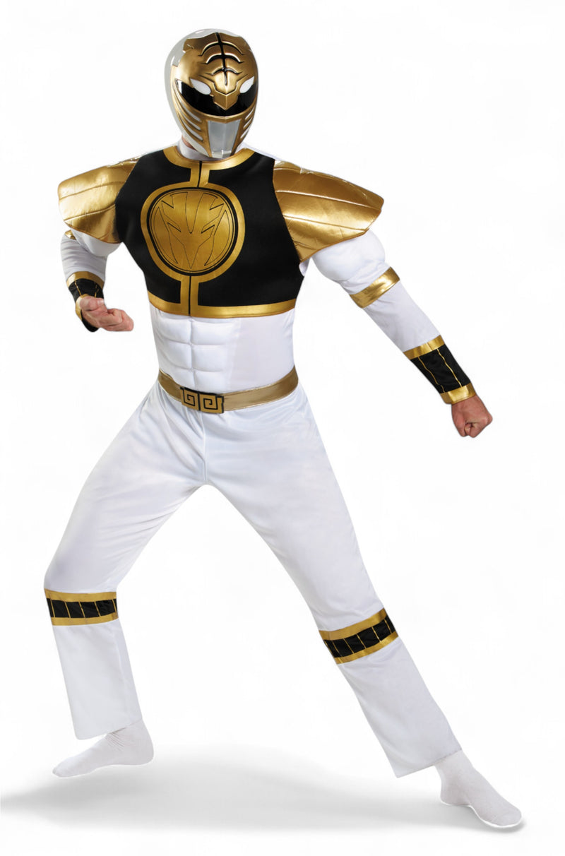 White Ranger Classic Muscle Adult Costume