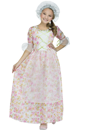 Deluxe Colonial Girl Child Costume