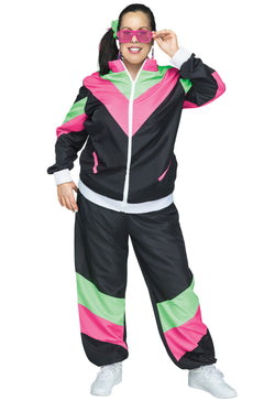 80s Female Track Suit Plus Size Costume