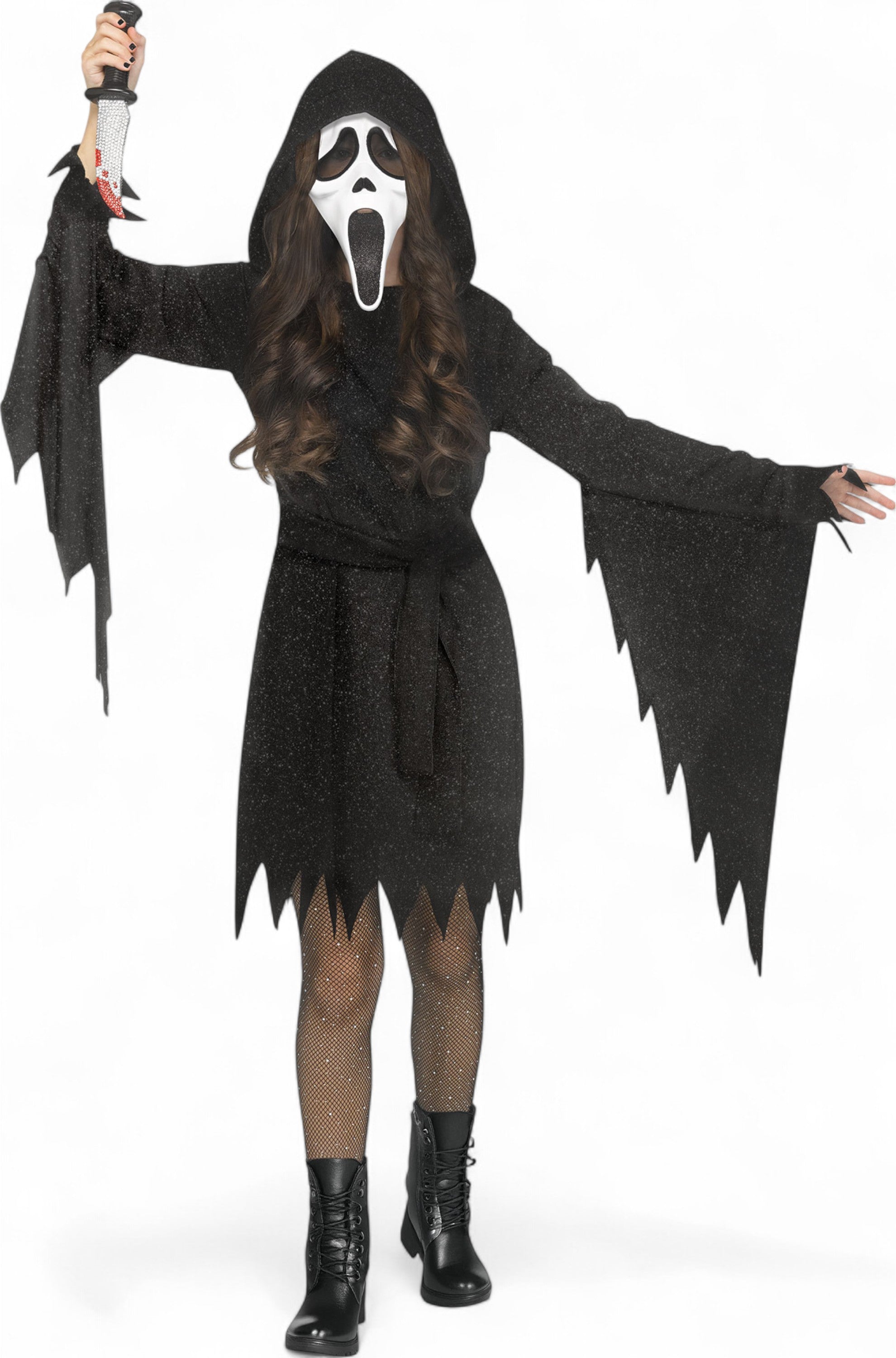 Glitter Bling Ghost Face Child Costume